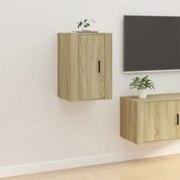 vidaXL Dulap TV montat pe perete, stejar sonoma, 40x34,5x60 cm
