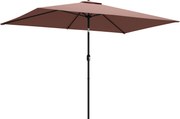 Outsunny Umbrelă 300 x 200 cm înclinabilă pentru balcon cu manivelă, husă de protecție, maro | Aosom Romania