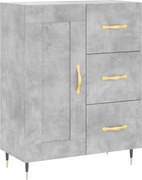 vidaXL Servantă, gri beton, 69,5x34x90 cm, lemn compozit
