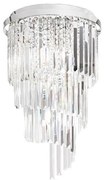 Lustră de cristal aplicată Ideal Lux CARLTON 8xE14/40W/230V d. 40 cm crom lucios