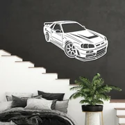 DUBLEZ | Tablou din lemn mașina - Nissan GT-R Skyline