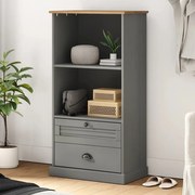 vidaXL Bibliotecă VIGO, gri, 60x35x114,5 cm, lemn masiv de pin