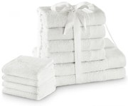 Prosoape de baie albe 10 buc. din bumbac din frotir Amari – Restilo