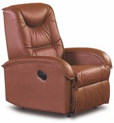 Fotoliu recliner Jeff piele ecologica maro H101 cm