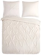 Lenjerie de pat crem din microfibră pentru pat dublu/extinsă 200x220 cm Pure Elegance – Good Morning