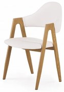 Scaun tapitat K247 alb - H 80 cm