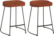 vidaXL Scaune de bar Gavin 2 buc. 45,5x38x53 cm lemn masiv de mango