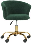Vinsetto Scaun de birou, scaun de birou ergonomic reglabil în înălțime, scaun pivotant, picior din oțel, verde | Aosom Romania