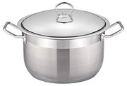 Cratita Inox cu Capac 30cm 10.6L Baza 5 Straturi