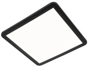 Plafoniera neagra 40 cm incl. LED cu dimmer 3 trepte IP44 - Steve