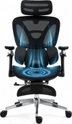 METACHAIR DORO VENT Scaun ergonomic, sezut cu ventilatie, suport lombar dinamic, spătar reglabil înălțime, cotiere 6D, tetieră 2D, suport picioare, mecanism multifunctional inclinare/blocare, pivotant, Mesh, Negru