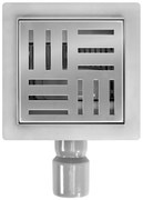 Rigola dus REA CROSS 150x150 Nickel Brush