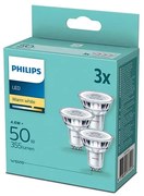 SET 3x Bec LED Philips GU10/4,6W/230V 2700K
