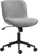 HOMCOM Fotoliu de birou pivotant fără brațe, înălțime și înclinare reglabile, capacitate 120 kg, gri închis | Aosom Romania
