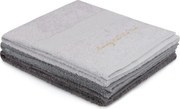 Set 3 prosoape baie 404, gri, bumbac, 50x90 cm
