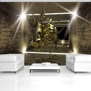 Fototapet - Explozie de culoare în 3D tunel (254x184 cm)