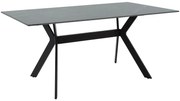 Masa Bucatarie/Dining Oiver Blat Piatra Sinterizata Finisaj Marmura Neagra 180x90 Cm