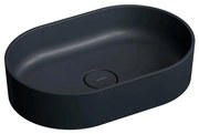 OMNIRES OVOUNBLV - Lavoar pe blat OVO 55x36 cm dolomit/negru mat lava
