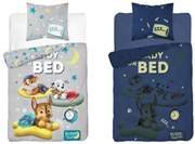 Lenjerie de pat luminoasa PAW PATROL Ready for bed gri Dimensiune lenjerie de pat: 70 x 80 cm | 140 x 200 cm