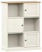 vidaXL Bibliotecă VIGO, alb, 90x35x114,5 cm, lemn masiv de pin