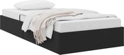 vidaXL Pat cu storage cu saltea cu headboard Negru 90 x 190 cm Catifea