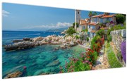 Tablou - Sat pitoresc de coastă (120x50 cm)
