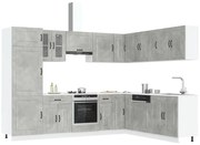 vidaXL Set dulapuri de bucătărie 14 piese „Kalmar” gri beton Lemn