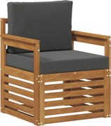 vidaXL Set de canapele de exterior cu pernă natural 71 x 63 x 73 cm