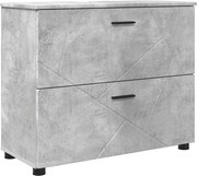 vidaXL Dulap de Baie cu sertar cu ușă Gri din beton 76,5 x 35 x 64 cm