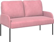 vidaXL Canapele cu pernă 110cm Roz placaj