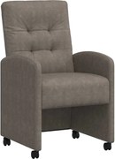 vidaXL Scaune de dining cu roți cu roți 2 pcs Gri 58 x 67 x 97 cm