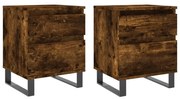 vidaXL Noptiere, 2 buc., stejar fumuriu, 40x35x50 cm, lemn compozit