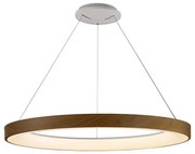 Lustra LED cu telecomanda design circular NISEKO II Wood 90cm
