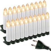 Lumânări clasice pentru pomul de Crăciun - LED alb cald