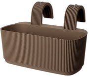 Ghiveci de flori, balcon, cu maner, 21 x 29 cm