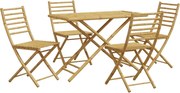 vidaXL Set mobilier de grădină, 5 piese, bambus