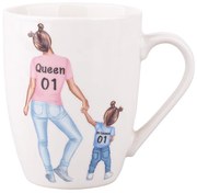 Cană din porțelan Altom Queen - girl, 300 ml