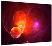 Tabloul modern cu abstracțiune roz (70x50 cm)