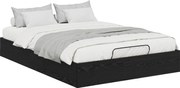 vidaXL Cadru de pat otoman Stejar Negru 193 x 140 x 25 cm