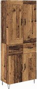 vidaXL Bufet cu sertar Lemn Vechi 69,5 x 34 x 180 cm Lemn compozit