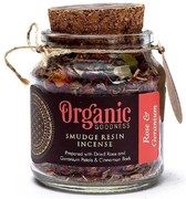 Tămâie organică în pahar, trandafir și mușcată