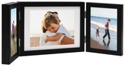 vidaXL Ramă foto triplă, colaj, negru, 22x15 cm + 2x (10x15 cm)