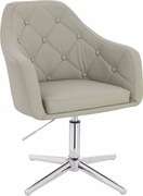 HR831CROSS Scaun Culoare in  Piele Ecologica Premium Soft cu Bază Cromata