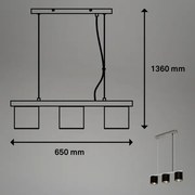 Lustră pe cablu LURI 3xE14/25W/230V Briloner