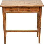 Masa consola, L73 36 H75 cm, nuc antichizat, lemn masiv