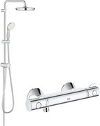 Sistem dus Grohe New Tempesta 250+baterie dus termostat Grh 800 (26980001,34558000)