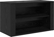 vidaXL Raft pentru încălțăminte cu raft Stejar negru 75 x 35 x 45 cm