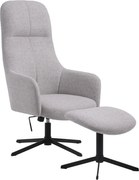 Fotoliu gri deschis pivotant de relaxare Manning – Unique Furniture