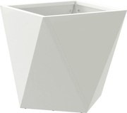 vidaXL Jardinieră Alb 30 x 30 x 30 cm Oțel