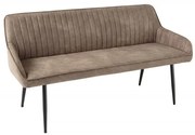 Bancheta tapitata design modern Turin 160cm, microfibra taupe